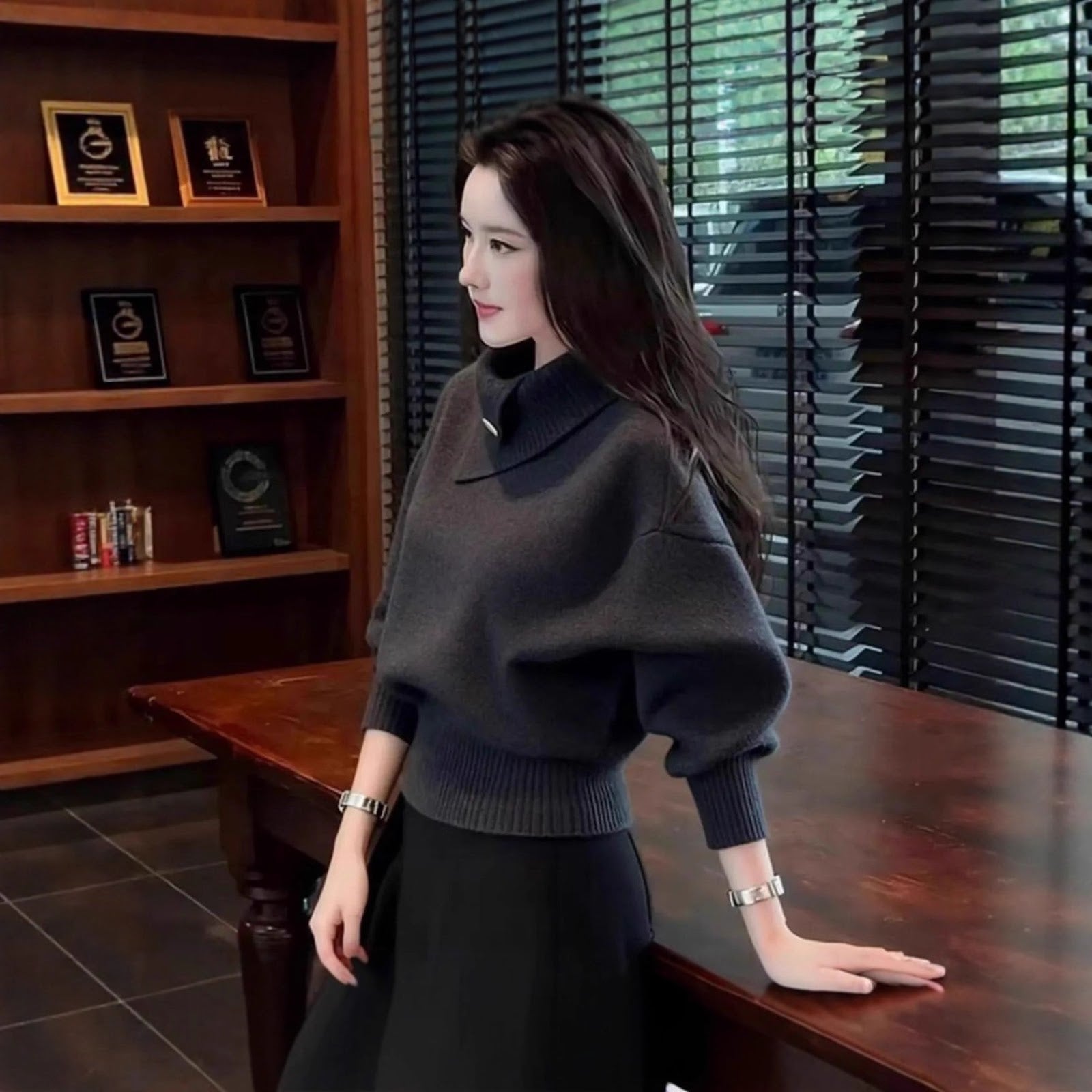 Women's Turtleneck Sweater — View 2