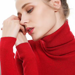 Women's Fitted Turtleneck Sweater — View 9