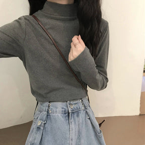 Women's Long Sleeve Mock Neck Top — View 7