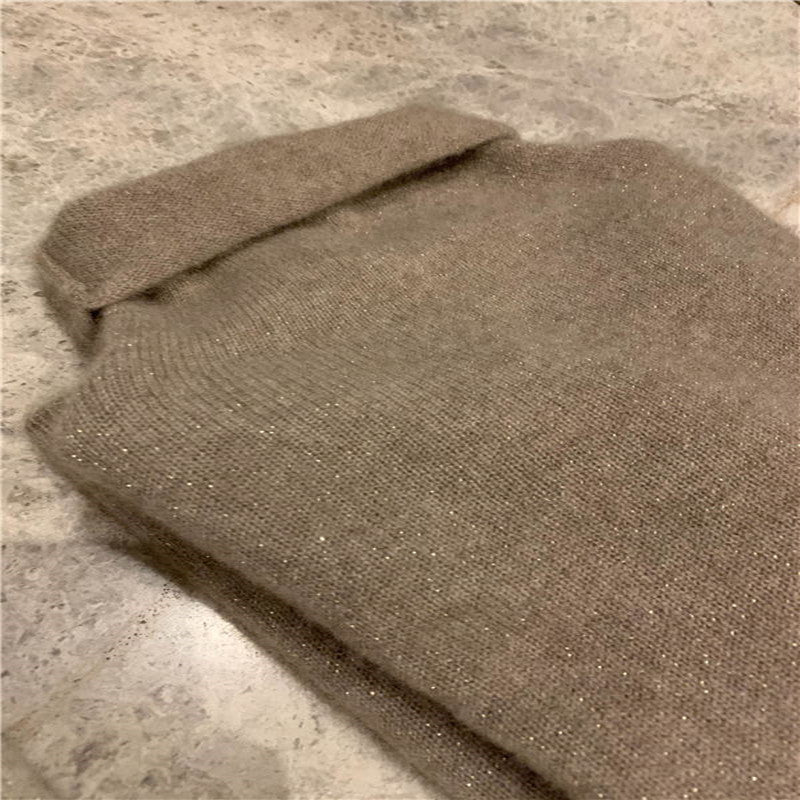 Women's Wool Mock Neck Sweater — View 2