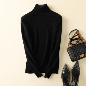 Women's Wool Turtleneck Sweater — View 4
