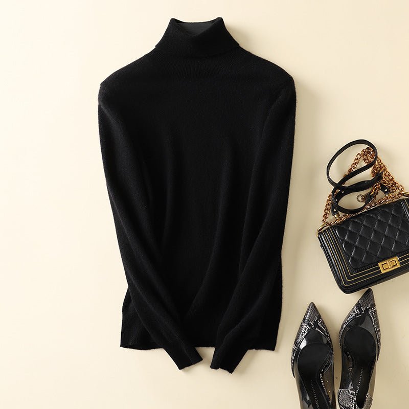 Women's Wool Turtleneck Sweater — View 4