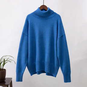 Women's Relaxed Fit Turtleneck Sweater — View 3