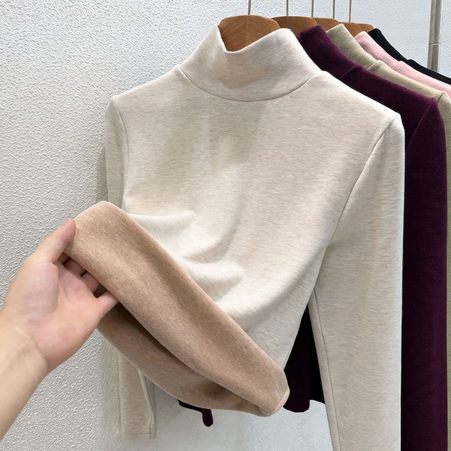 Women's Wool Blend Turtleneck Sweater — View 1