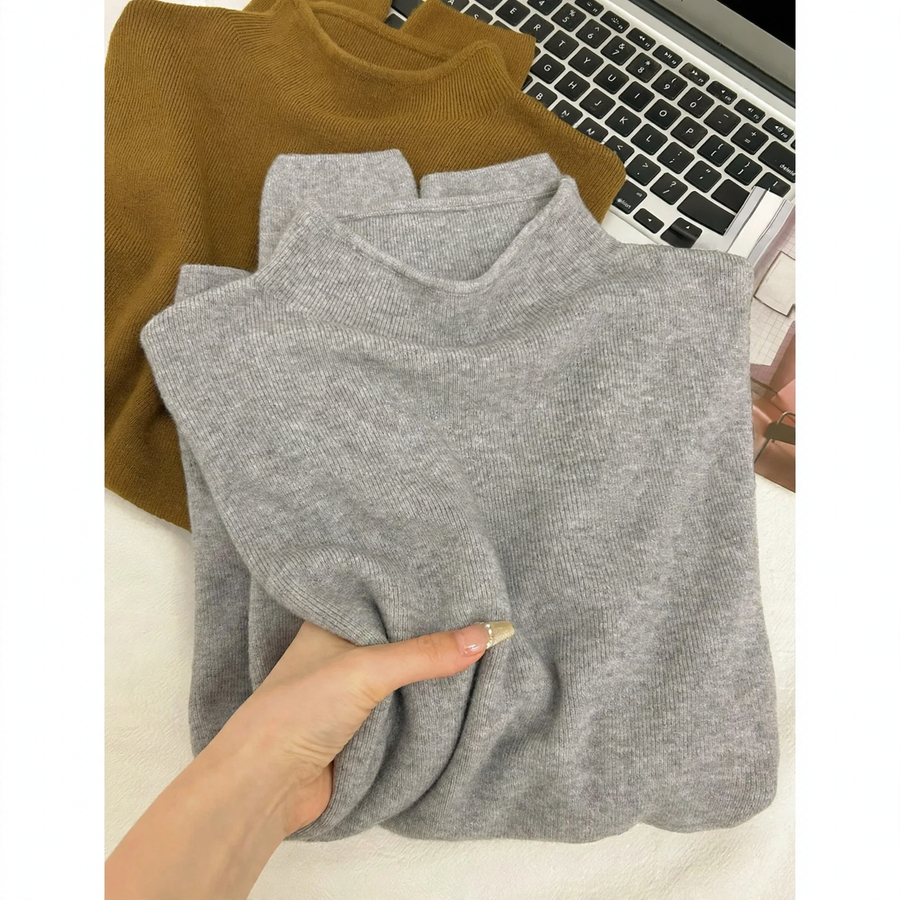 Women's Mock Neck Sweater — View 1