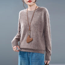 Women's Cashmere Blend V Neck Sweater — View 12