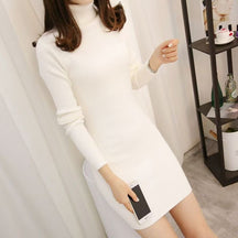 Women's Turtleneck Sweater Dress — View 6