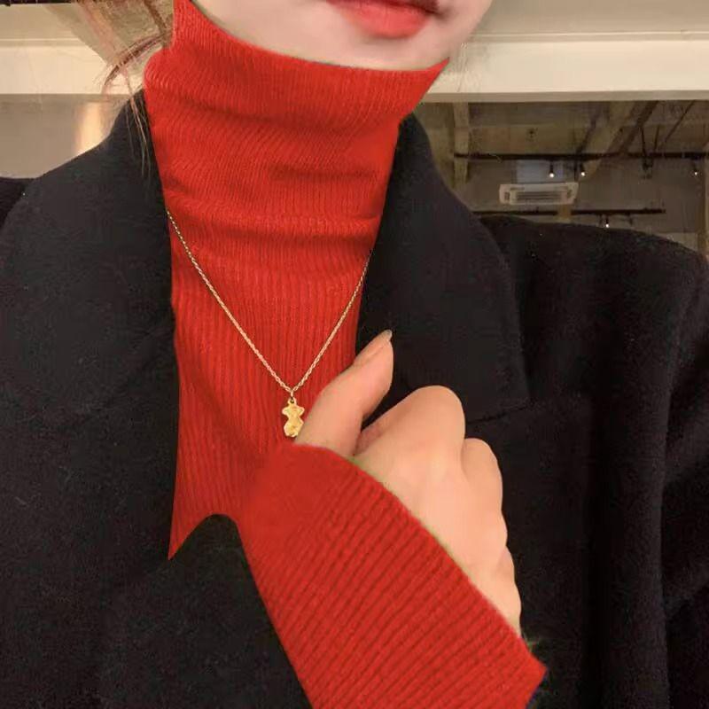 Women's Fitted Turtleneck Sweater — View 12