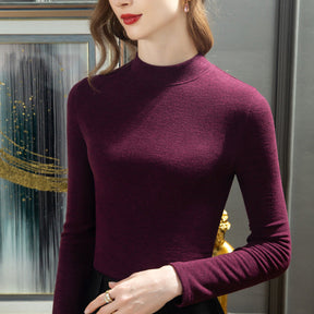 Women's Wool Long Sleeve Sweater — View 9
