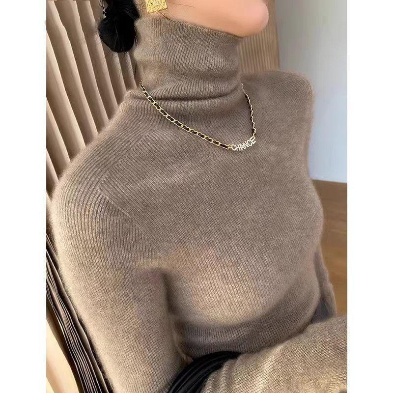 Women's Fitted Turtleneck Sweater — View 2
