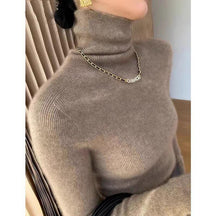 Women's Fitted Turtleneck Sweater — View 2