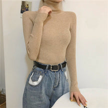 Women's Fitted Turtleneck Sweater — View 11
