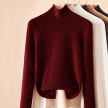 Women's Long Sleeve Mock Neck Top — View 3
