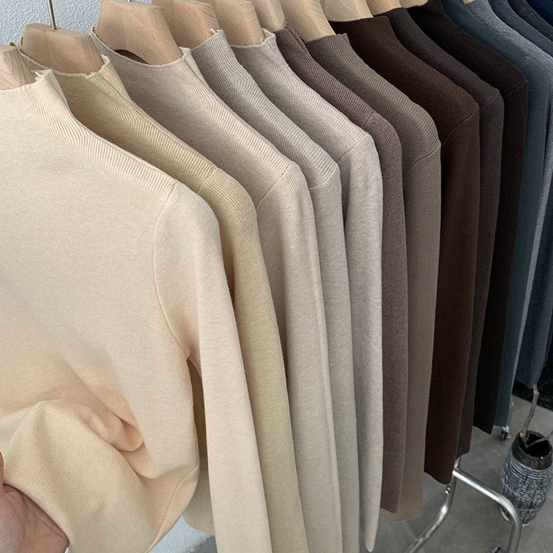 Women's Long Sleeve Mock Neck Sweater — View 3