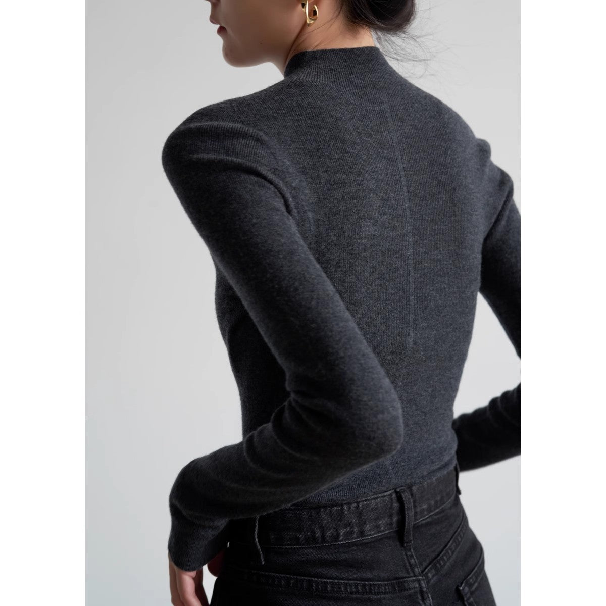 Women's Mock Neck Sweater — View 3