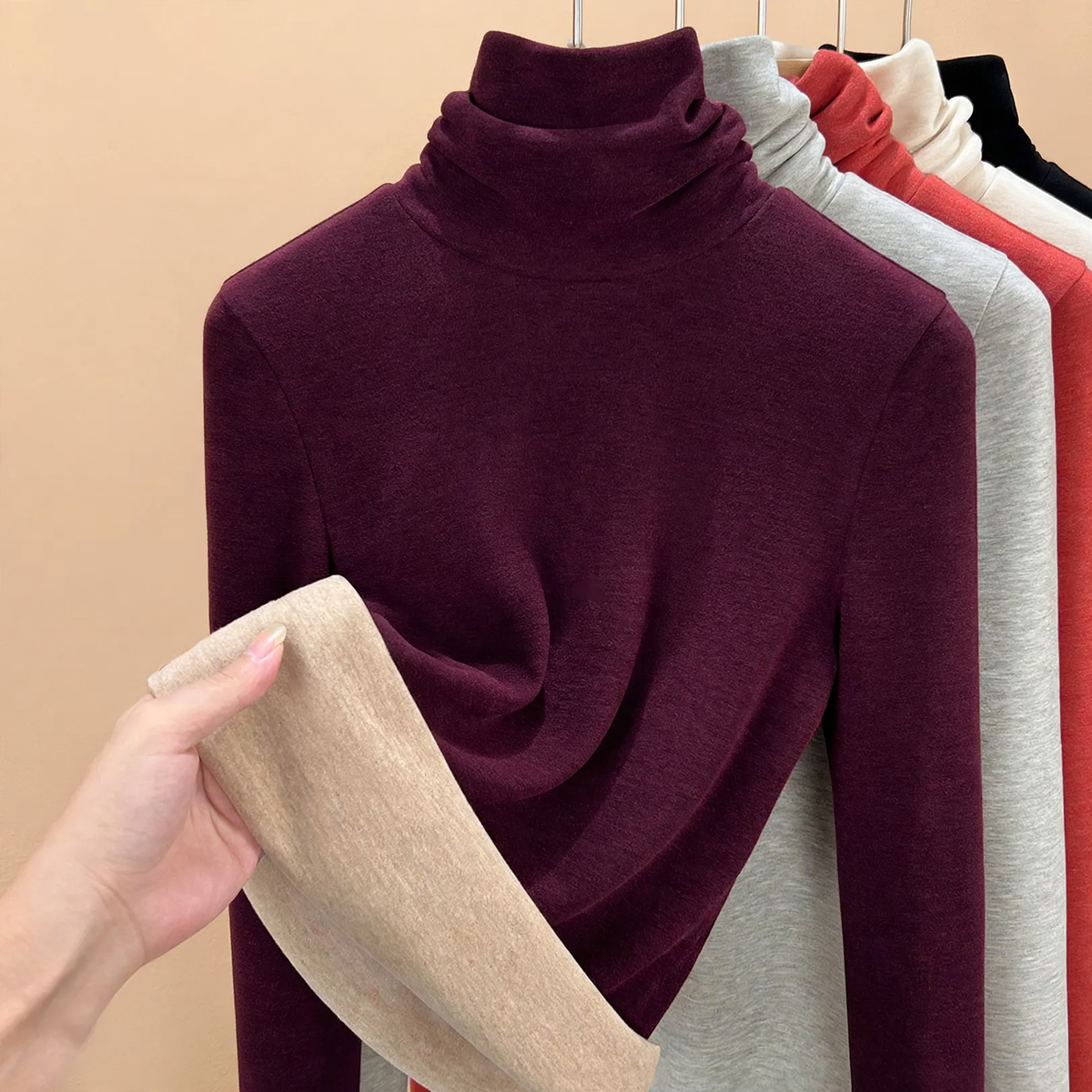 Women's Mock Neck Sweater — View 6
