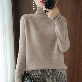 Women's Relaxed Fit Mock Neck Sweater — View 11