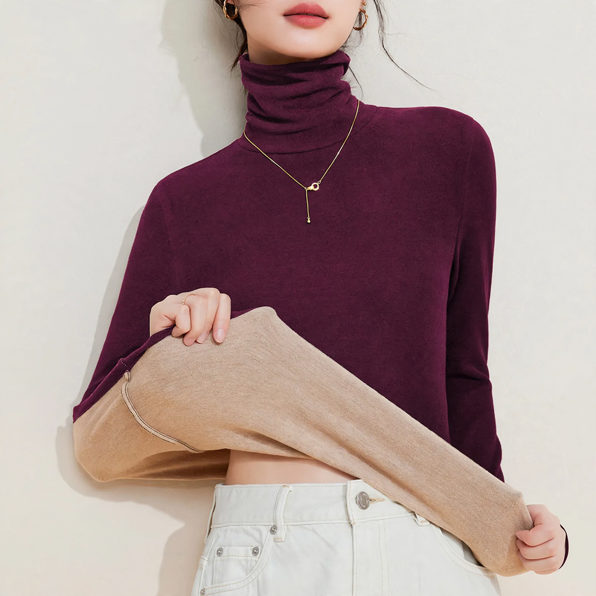 Women's Mock Neck Top — View 3