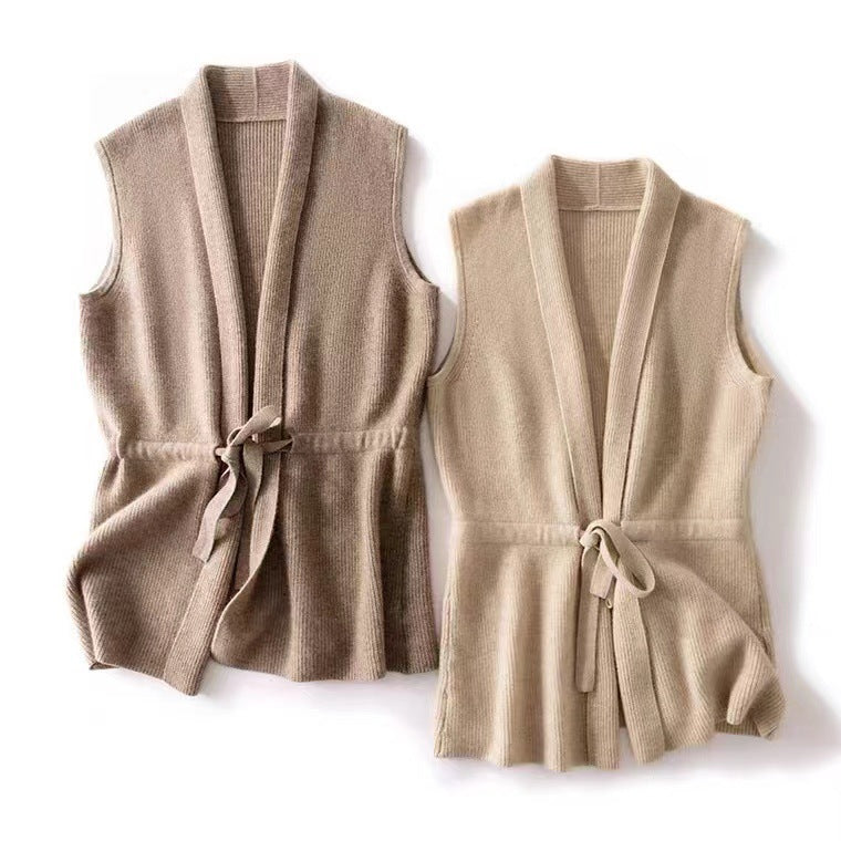 Women's Wool Fitted Vest — View 2