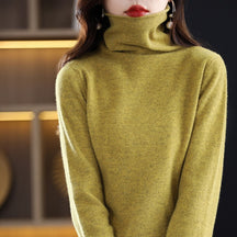 Women's Wool Mock Neck Sweater — View 3