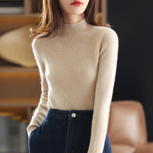 Women's Fitted Mock Neck Sweater — View 2