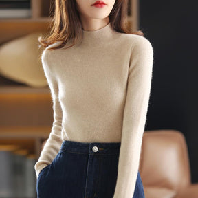 Women's Fitted Mock Neck Sweater — View 2