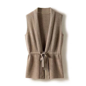 Women's Wool Fitted Vest — View 3