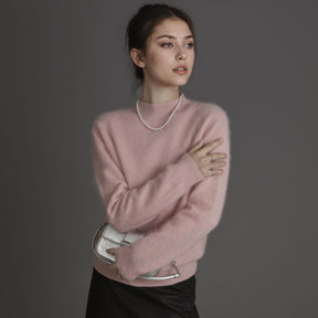Women's Cashmere Blend Crewneck Sweater — View 4