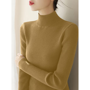 Women's Fitted Mock Neck Sweater — View 3