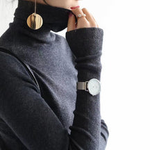 Women's Fitted Turtleneck Sweater — View 8