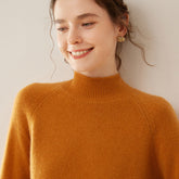 Women's Cashmere Mock Neck Sweater — View 12