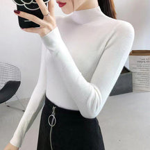 Women's Fitted Mock Neck Sweater — View 2