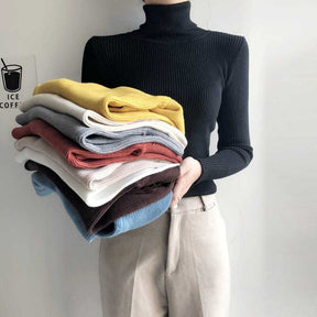 Women's Fitted Turtleneck Sweater — View 1