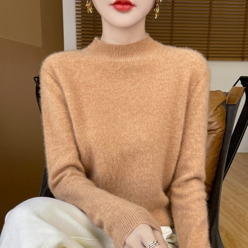 Women's Wool Mock Neck Sweater — View 2
