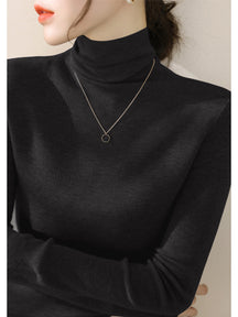 Women's Fitted Mock Neck Sweater — View 6