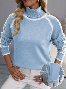 Women's Relaxed Fit Mock Neck Sweater — View 4