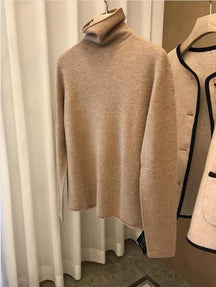 Women's Wool Mock Neck Sweater — View 6