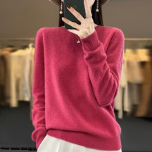Women's Wool Relaxed Fit Crewneck Sweater — View 12