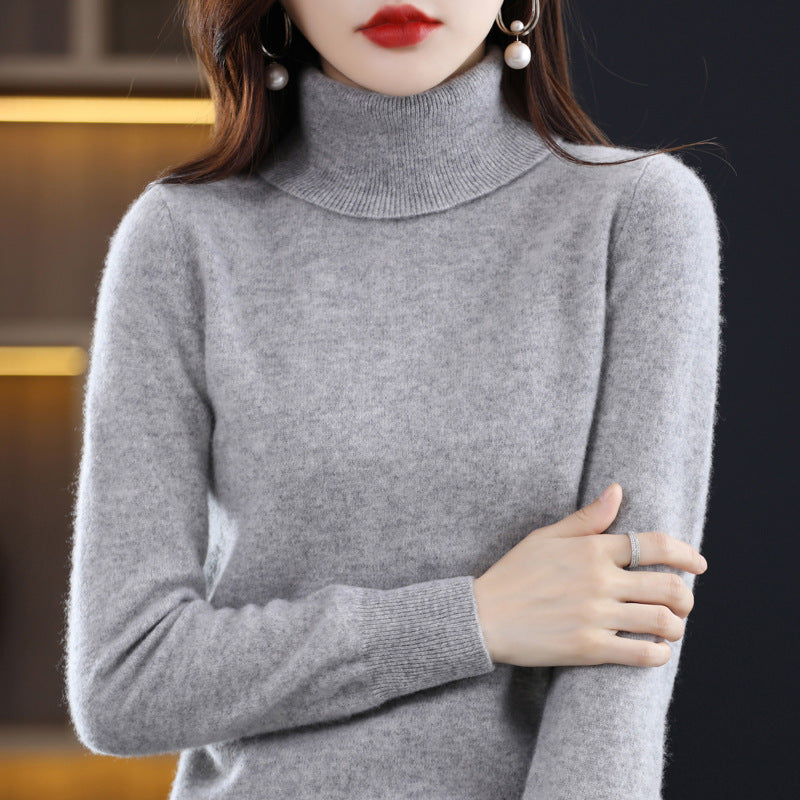 Women's Relaxed Fit Turtleneck Sweater — View 12