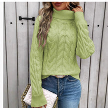 Women's Cable Knit Mock Neck Sweater — View 2