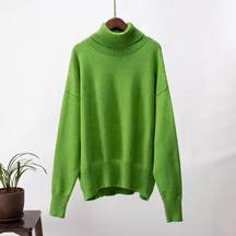 Women's Relaxed Fit Turtleneck Sweater — View 7