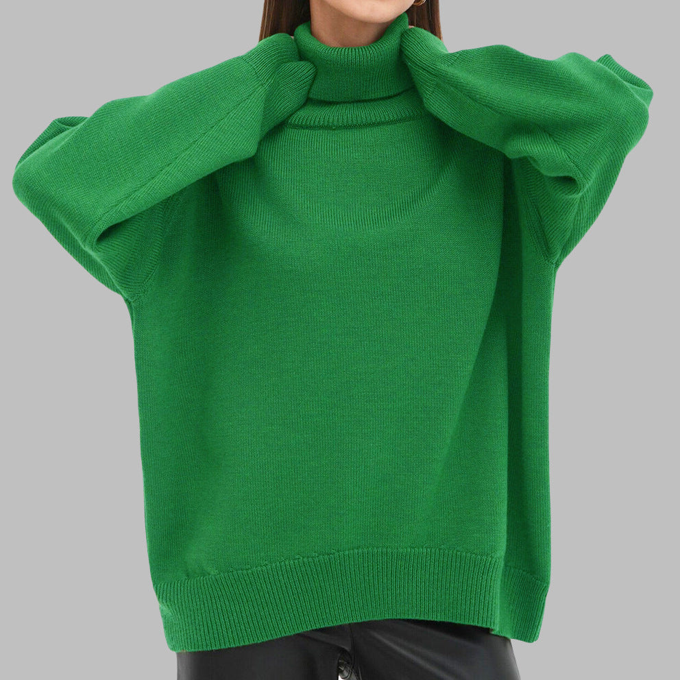Women's Relaxed Fit Turtleneck Sweater — View 11