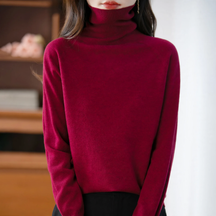Women's Relaxed Fit Mock Neck Sweater — View 4