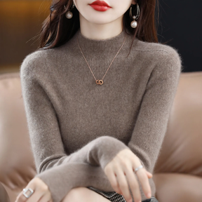 Women's Cashmere Mock Neck Sweater — View 1