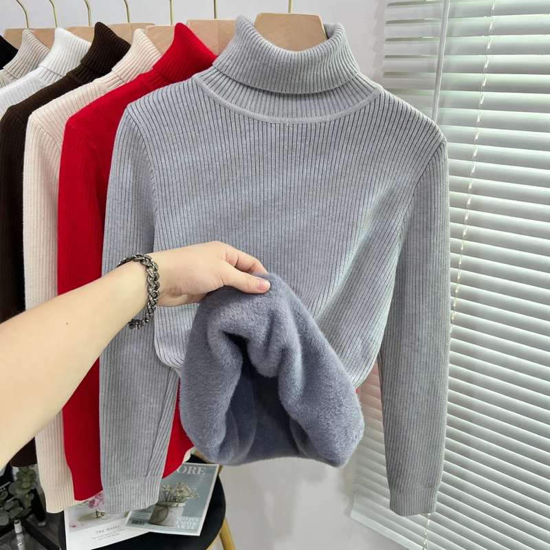 Women's Ribbed Turtleneck Sweater — View 8