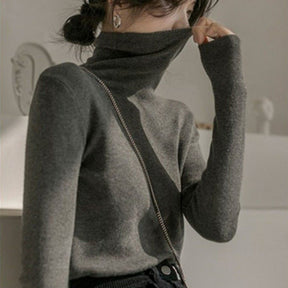 Women's Fitted Mock Neck Sweater — View 2