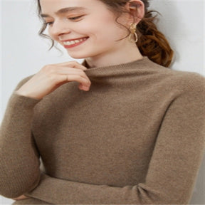 Women's Fitted Mock Neck Sweater — View 4
