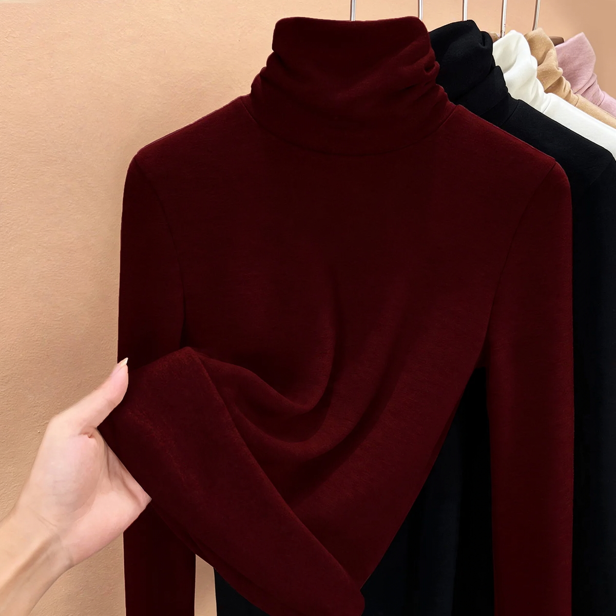 Women's Mock Neck Sweater — View 5