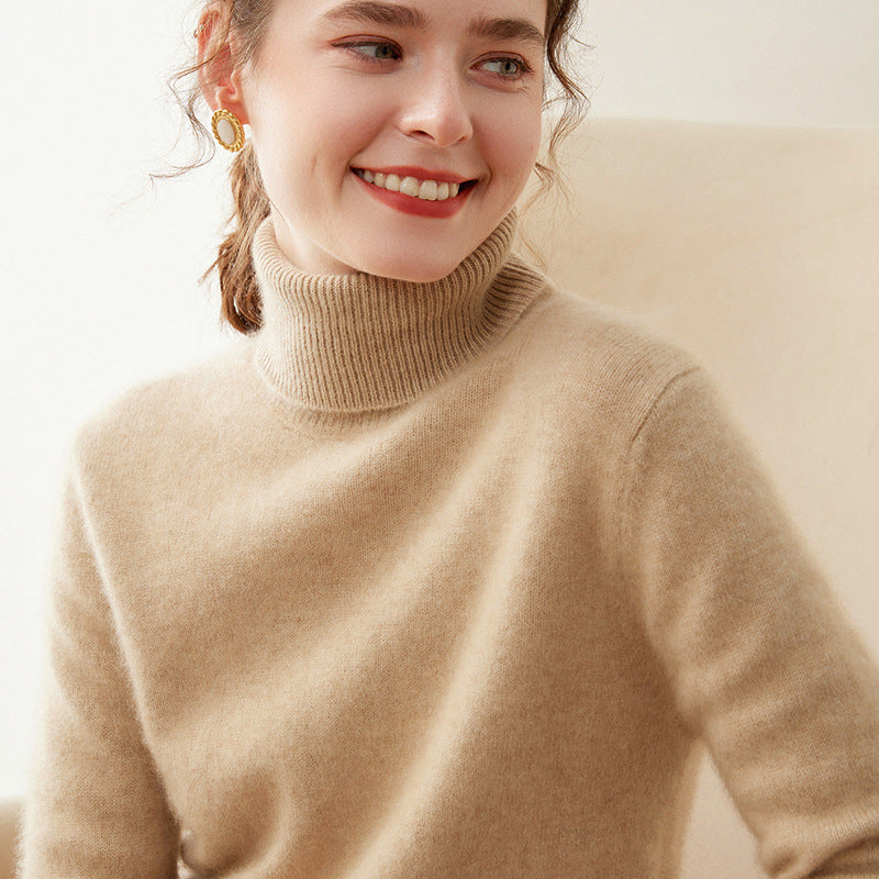 Women's Cashmere Turtleneck Sweater — View 1