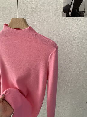 Women's Long Sleeve Mock Neck Sweater — View 7